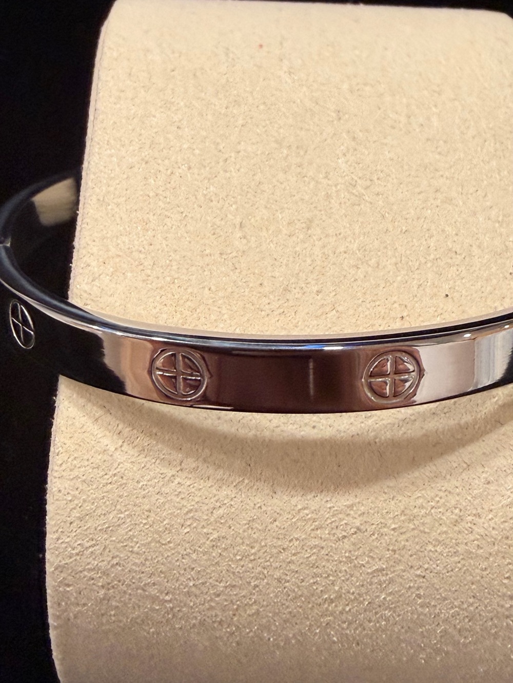 Polished Silver Tone Bangle Bracelet